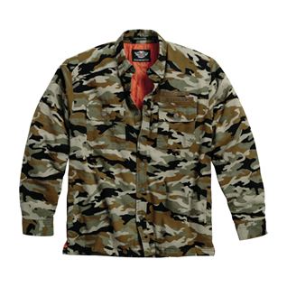 Quilted Camouflage Shirt Jacket