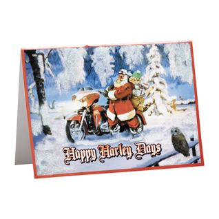 Biker Santa Boxed Holiday Cards