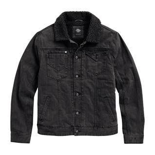 Sherpa Fleece Collar Denim Jacket