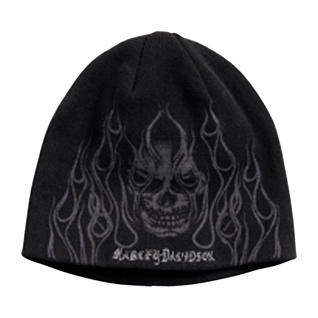 Skull & Flames Knit Hat