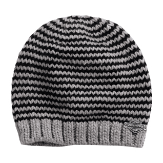 Textured Stripe Knit Hat