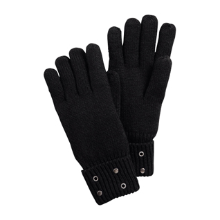 Grommet Cuffed Knit Gloves