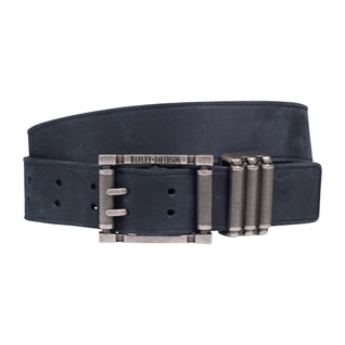 Textured Keeper Leather Belt