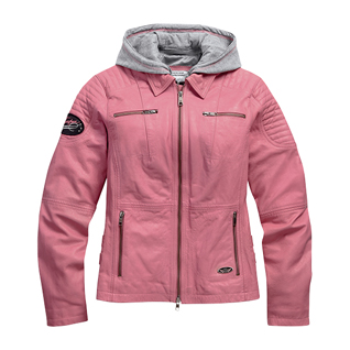 Pink Label Hooded Leather Jacket