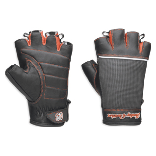 Cora Leather & Mesh Fingerless Gloves