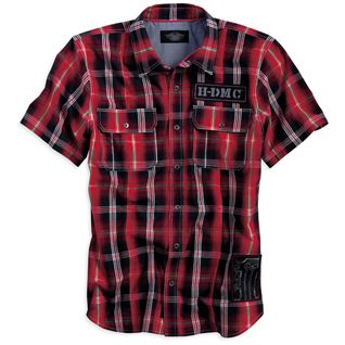 SHORT SLEEVE PLAID SHIRT WITH PATCHES