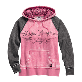 Pink Label Leopard Accent Hoodie