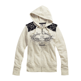 Lace Accent Hoodie