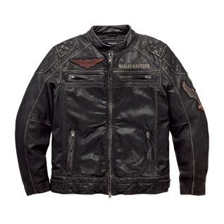 Annex Distressed Leather Jacket