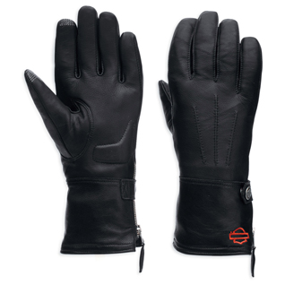 LEATHER TOUCHSCREEN COMPATIBLE GAUNTLET GLOVES